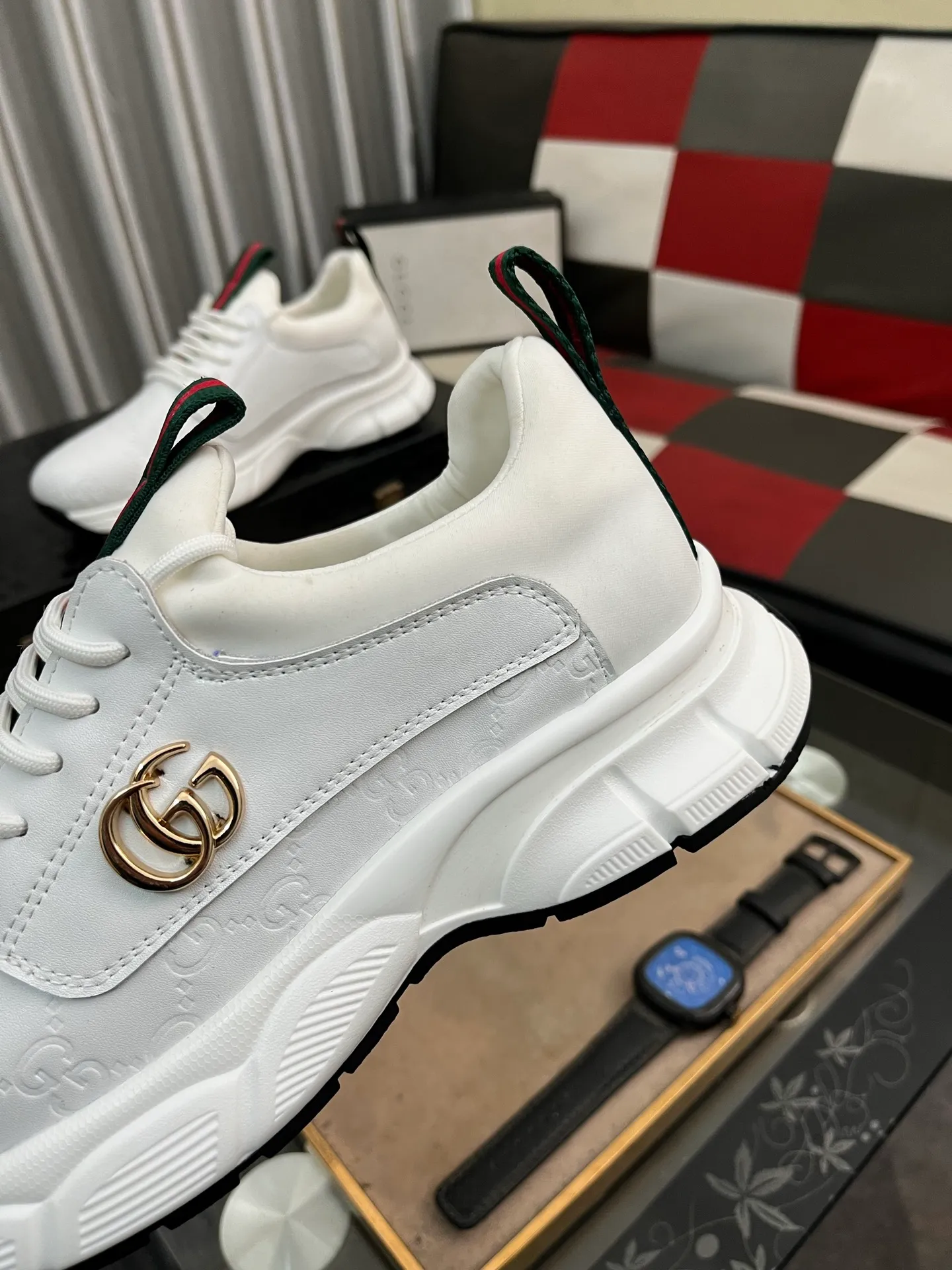 Men's shoes 💰440⌚️⌚️ (GUCCI-Gucci) luxury brand sports and casual shoes, imported original material, sheepskin lining, high-end and comfortable, original outsole is light and wear-resistant! Purely handmade, details determine quality! 38-443️⃣colors available